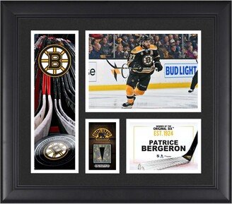 Fanatics Authentic Patrice Bergeron Boston Bruins Framed 15 x 17 Player Collage with a Piece of Game-Used Puck