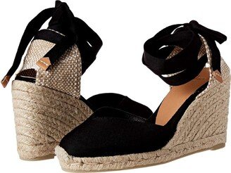 Chiara 80 mm Wedge Espadrille (Black 1) Women's Shoes