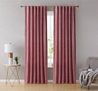 Lopez Velvet Premium Soft Light Filtering Back Tab Rod Pocket Window Treatment Curtain Drapery Panels for Bedroom & Living Room - Set of 2 Pane