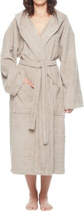 Women's Turkish Cotton Hooded Bathrobe