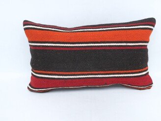 Kilim Pillow Covers, Throw Pillow, Turkish Orange Case, Striped Cushion Nurse Gift Cover, 6385