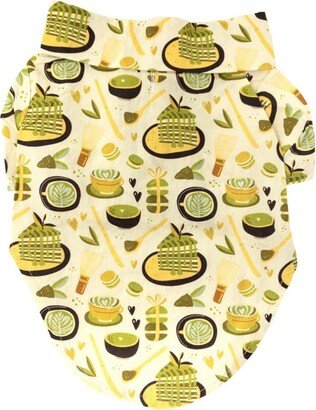 Doggie Design Hawaiian Camp Shirt - Matcha Tea(Small)