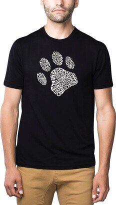 Men's Premium Word Art T-Shirt - Dog Paw