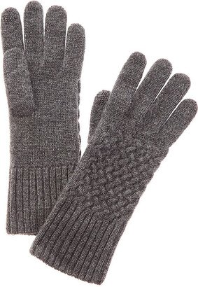 Basket Weave Stitch Cashmere Gloves-AA