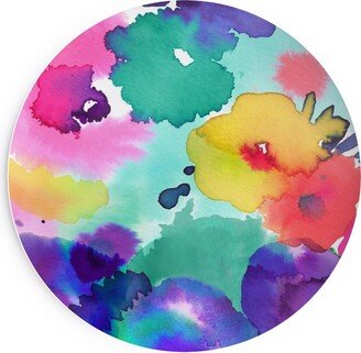 Salad Plates: Abstract Floral Watercolor - Multi Salad Plate, Multicolor