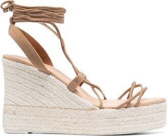 Wraparound 110mm Wedge Espadrilles