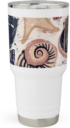 Travel Mugs: Seashells Travel Tumbler, 30Oz, Multicolor