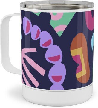 Travel Mugs: Hand Over - Multi Stainless Steel Mug, 10Oz, Multicolor