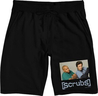 Scrubs Turk & J.D. Screenshot Men’s Black Sleep Pajama Shorts-Medium