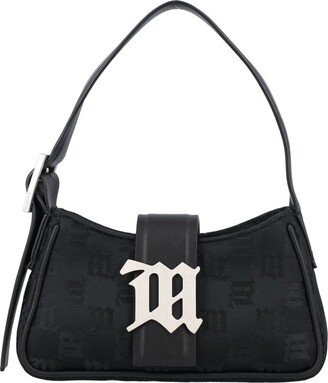 Logo-Plaque Monogram Shoulder Bag