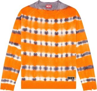 Tie-Dye Striped-Pattern Jumper