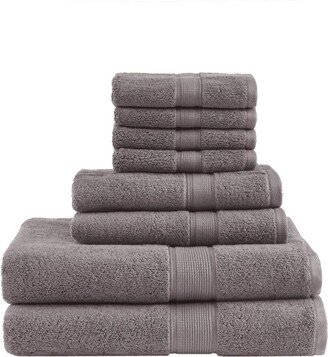 Gracie Mills Cotton 8 Piece Towel Set - Grey