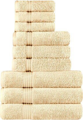 Egyptian Cotton 9Pc Highly Absorbent Solid Ultra Soft Towel Set