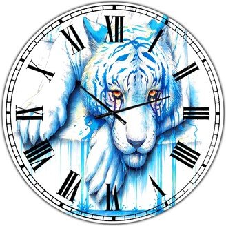 Designart Blue Tears Large Cottage Wall Clock - 36 x 36