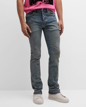 Men's Indigo Destroy Boot-Cut Jeans