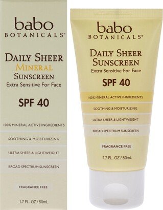 Daily Sheer Mineral Sunscreen SPF 40 For Unisex 1.7 oz Sunscreen