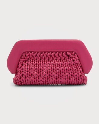 Bios Knitted Faux-Leather Clutch Bag