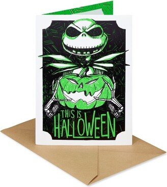 Carlton Cards Disney Halloween Jack Skellington Greeting Card