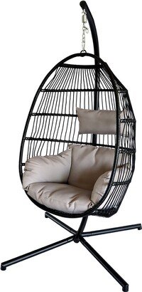 Hanging Folding Egg Chair,Folding Rope Back