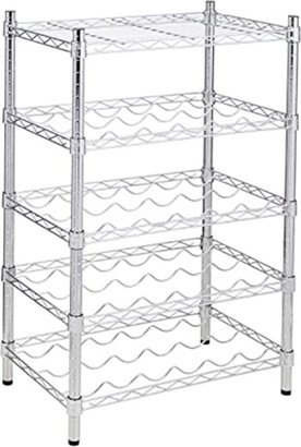 Tier Steel Wire Urban Wine Bottle Rack, Chrome