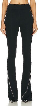 Scuba Zipper Detail Legging in Black