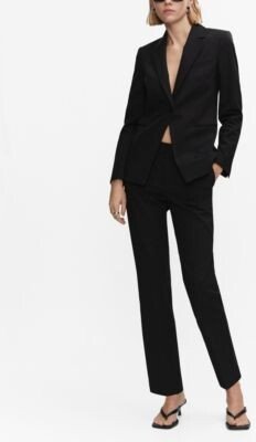 Womens Fitted Suit Jacket Straight Pants