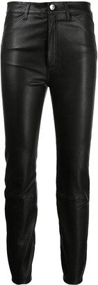 Skinny-Cut Leather Trousers-AC