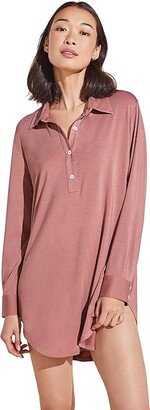 Gisele - The Boyfriend Sleepshirt (Old Rose) Women's Pajama