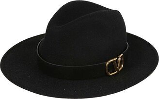 VLogo Signature Flat Peak Fedora Hat