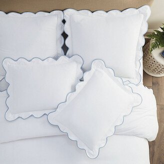 Emma Scalloped Duvet Cover White Twin