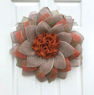 Fall Flower Wreath, Front Door Sunflower Wreath