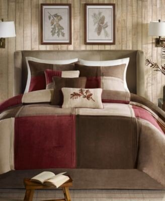 Jackson Blocks Faux Suede 7 Pc. Comforter Sets