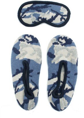 Ballerina Slippers And Eyemask In Camouflage Design