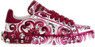 Portofino Embellished Majolica Print Sneakers