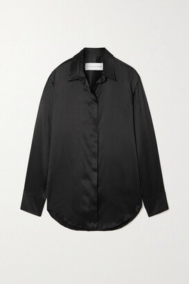 Boy Silk-satin Shirt - Black