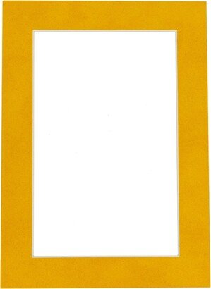 PosterPalooza 26x32 Mat Bevel Cut for 21x28 Photos - Acid Free Bright Yellow Precut Matboard - For Pictures, Photos, Framing