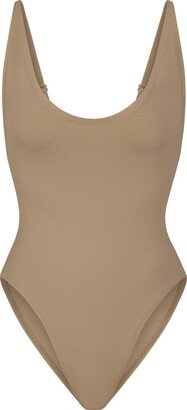 Signature Swim Scoop Neck One Piece | Desert