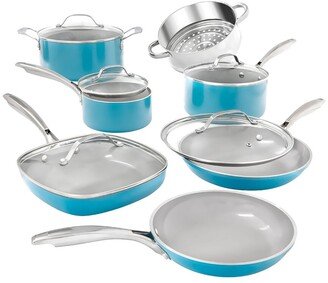 Aqua Blue 12Pc Cookware Set-AA