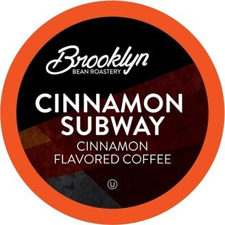 Brooklyn Bean Roastery Brooklyn Beans Coffee Pods for Keurig 2.0, Cinnamon Subway- Cinnamon Flavored, 40 Count