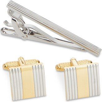 Perry Ellis Portfolio Perry Ellis Men's Classic Cuff Links & Tie Bar Set