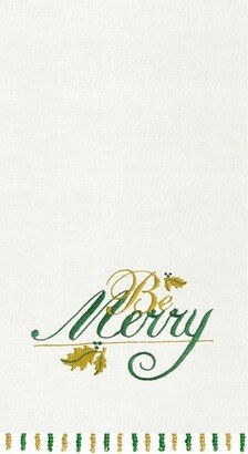 Be Merry Beaded Decorative Guest Towel