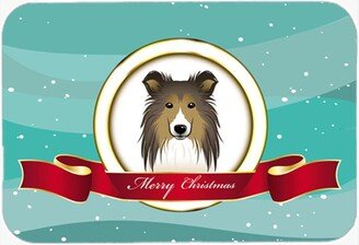 BB1552LCB Sheltie Merry Christmas Glass Cutting Board