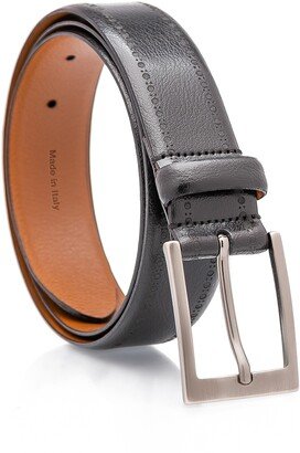 MADE IN ITALY Brogue Leather Belt