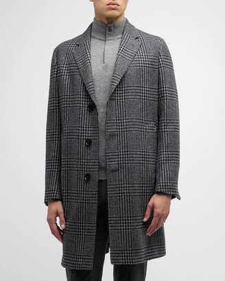 Men's Macro-Plaid Topcoat