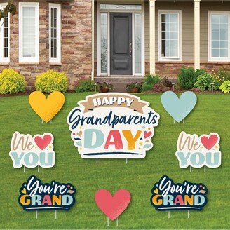 Big Dot Of Happiness Happy Grandparents Day - Outdoor Lawn Decor - Grandma & Grandpa Yard Signs 8 ct