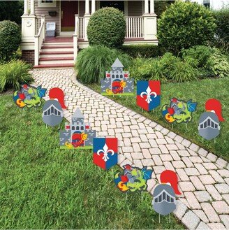 Big Dot Of Happiness Calling All Knights & Dragons - Lawn Decor - Outdoor Party Yard Decor - 10 Pc