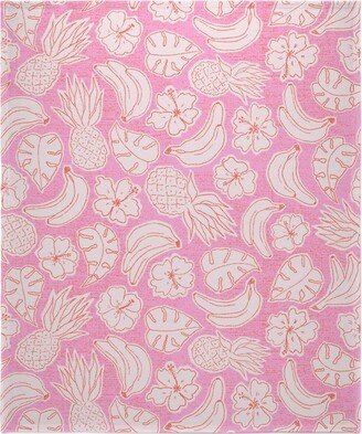 Fleece Photo Blankets: Tropical Cutout Blanket, Fleece, 50X60, Pink