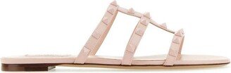 Garavani Rockstud Open Toe Flat Sandals