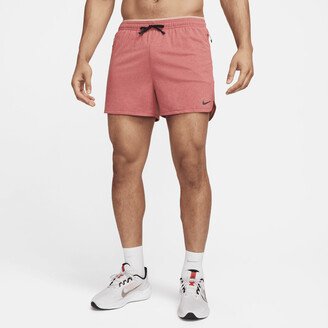 Men's Dri-FIT Stride Running Division 4 Brief-Lined Running Shorts in Pink