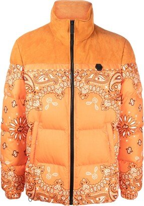 Bandana-Print Padded Jacket